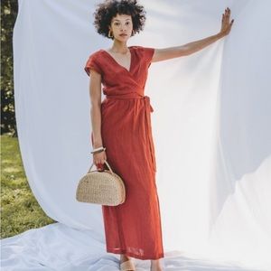 Voloshin Clementine wrap dress in Cinnamon size M